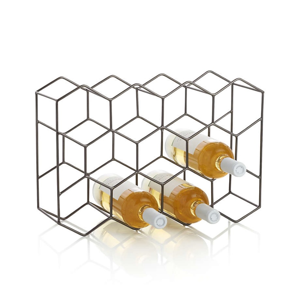 Crate & Barrel 11-Bottle Graphite Wine Rack